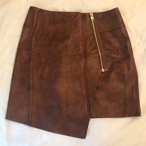 H&M Brown Pleather Skirt